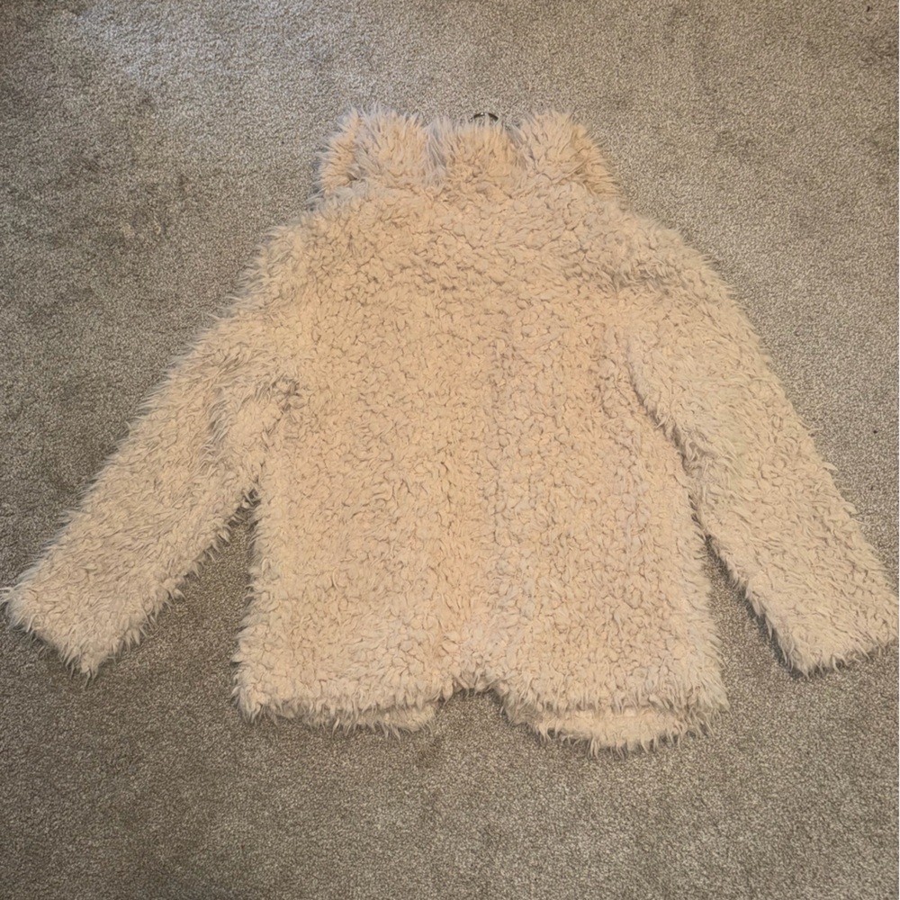 Ambiance Teddy Jacket in Cream Size M